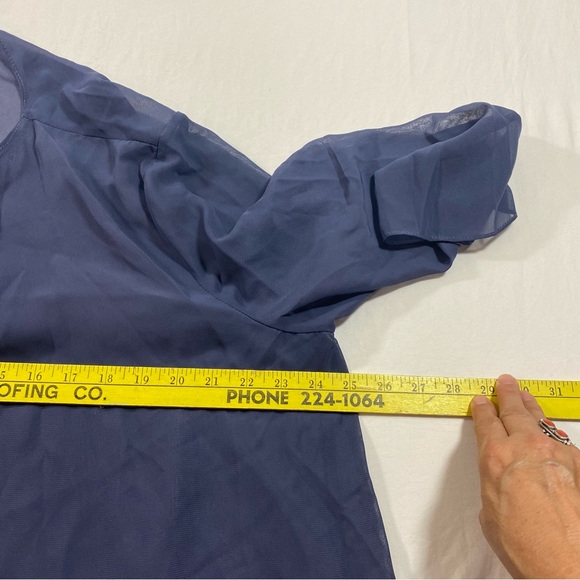 J.J’s House Mother of Bride Dress formal Women 42 bust floral appliqué Sheer Top - Picture 16 of 16